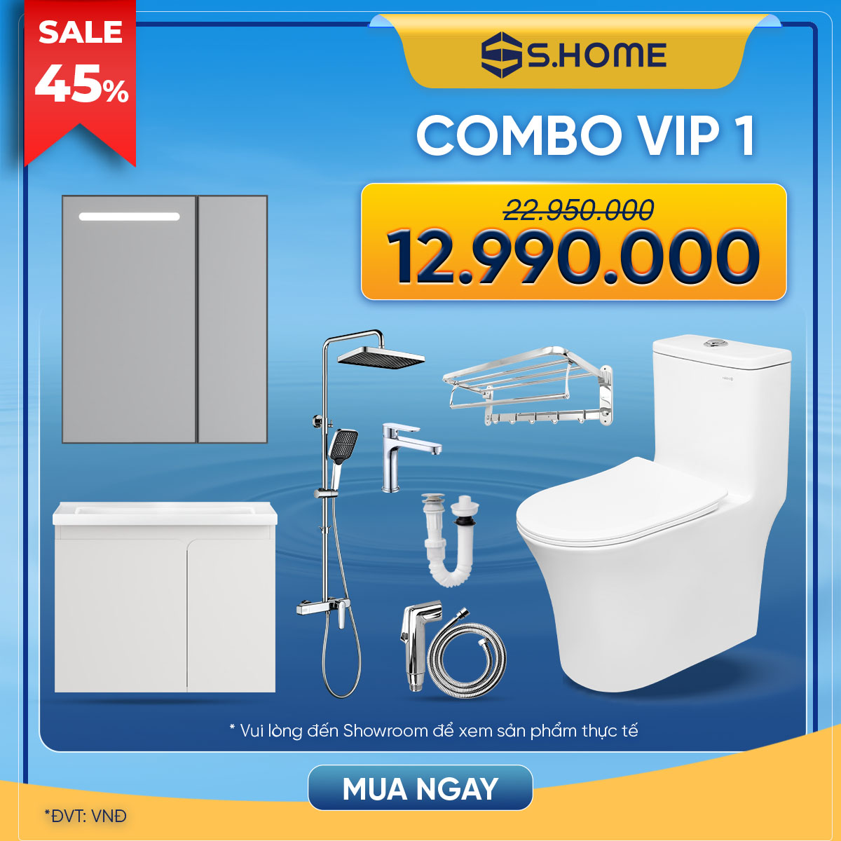 Combo Phòng tắm Ấn Tượng 12990k